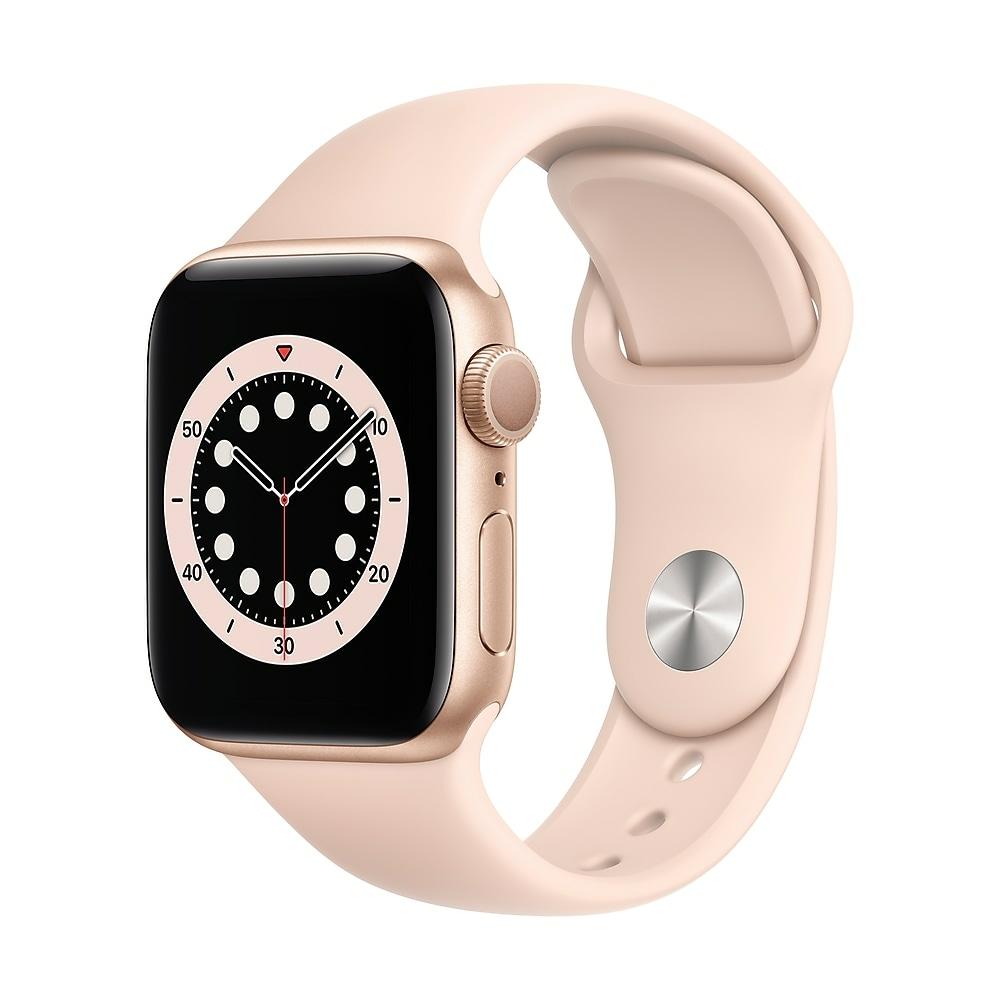 Apple Watch Series 6 (GPS, 40 mm) - Boîtier en aluminium doré avec bracelet sport rose sable